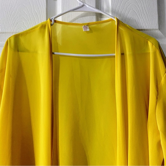 Fashion classic collection Women's Ruffled Long Sleeve Kimono, Loose,Size L NWOT - Picture 4 of 9